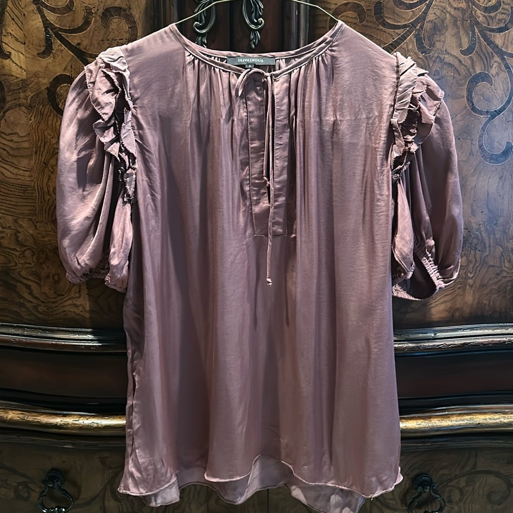 Olivaceous Silky blouse